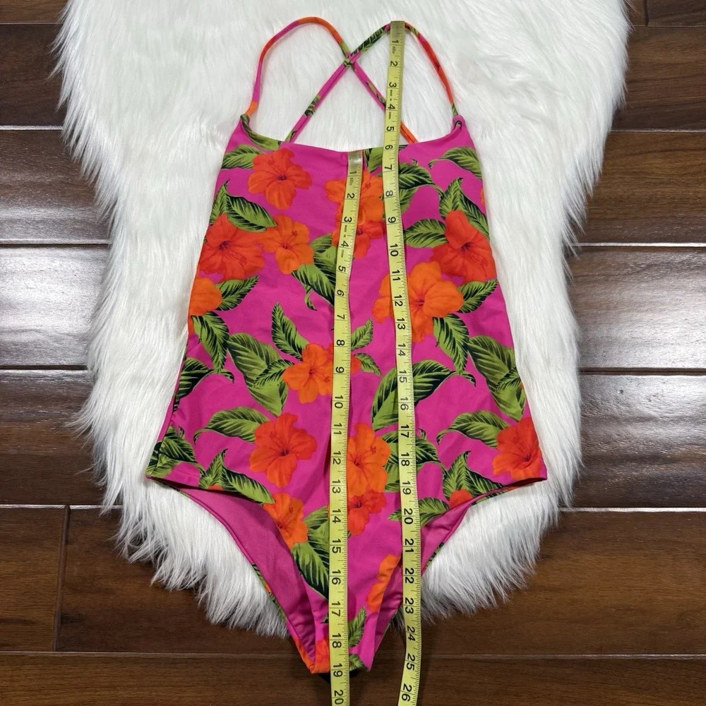 Beach Riot‎ Women's Size XS Hibiscus Sunset Floral Stevie One Piece Swim Suit